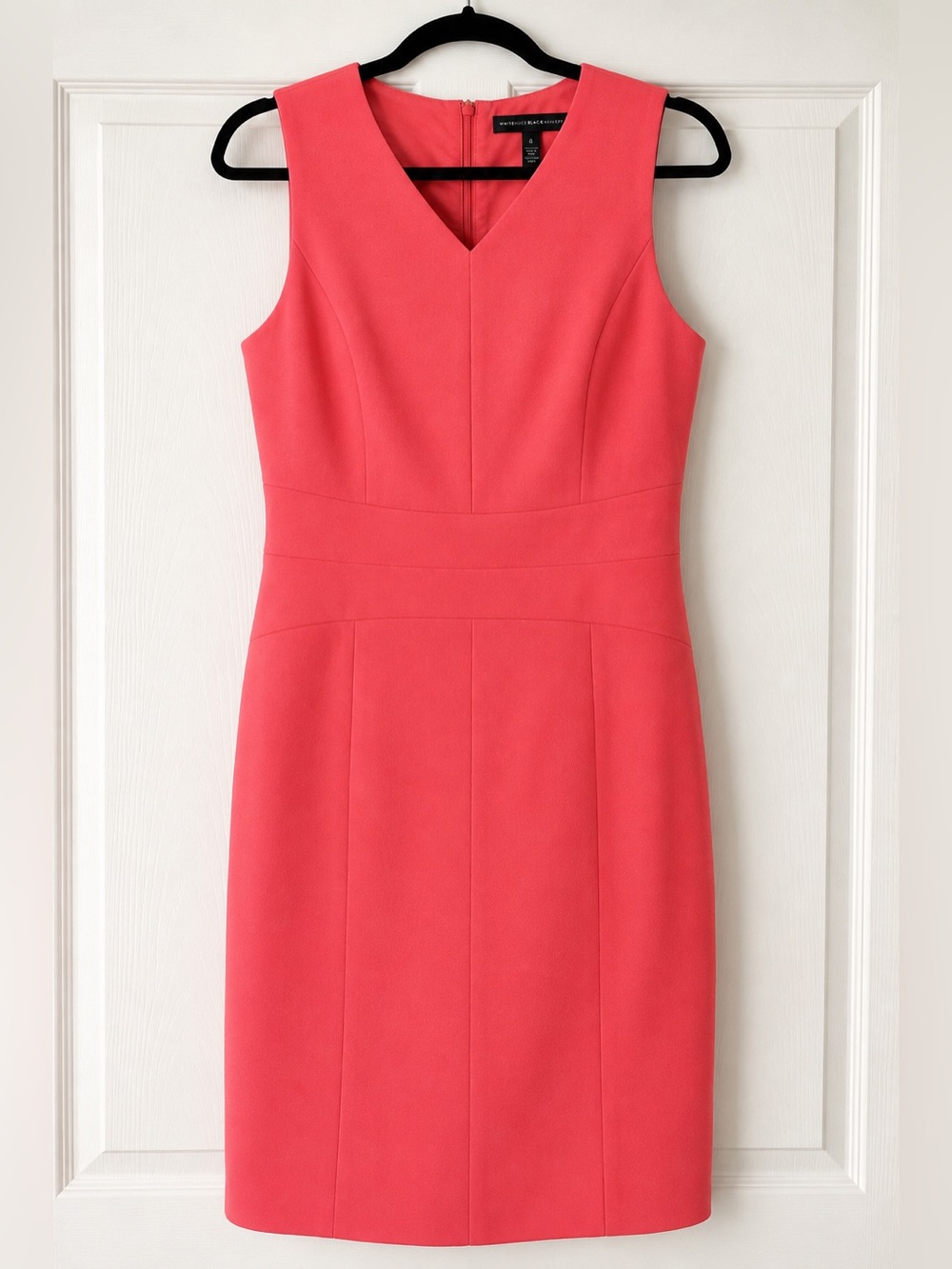White House Black Market Coral Pink Sheath Dress Size 6 NWT